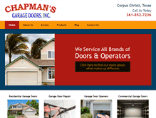 Tablet Screenshot of chapmansgaragedoor.com